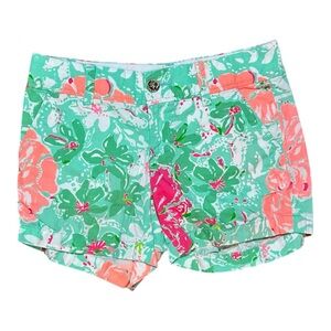 Lilly Pulitzer Women’s The Callahan Shorts in Poolside Blue Beach Walk (Size 0)